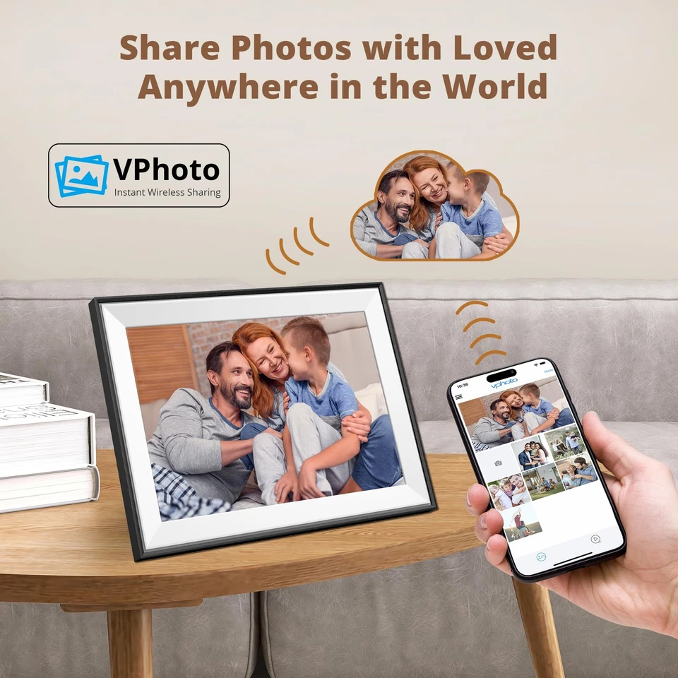 10.1'' WIFI Digital Picture Frame - 1280*800 HD IPS Touch Screen Digital Phot... - Image 2 of 4