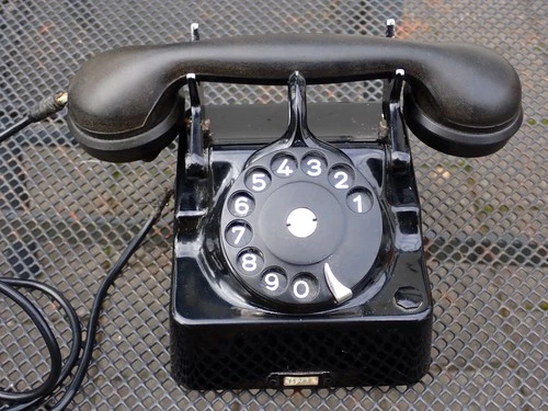 M Wehrmacht 2.WK Tisch-Fernsprecher Ringtelefon Büro Hersteller SK 1940