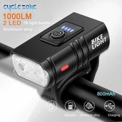 T6 LED Fahrrad Frontlicht USB Wiederaufladbar Fahrrad Stirnlampe Headlight für Night Ri