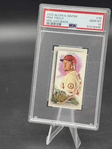 2022 Topps Allen & Ginter Mike Trout, #35, Mini A & G Back PSA Gem Mint 10