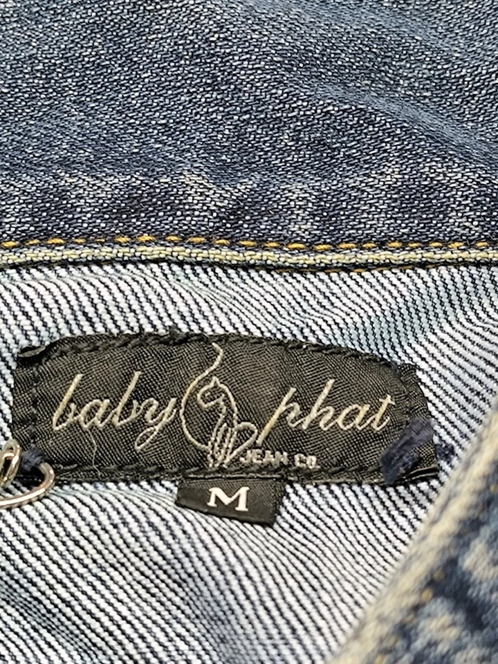 BABY PHAT Cazadora vaquera Mujeres Chaqueta Talla EU 38 negro look casual - Imagen 4 de 4