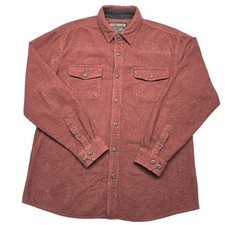 Grizzly Mountain Shirt Mens XL Red Flannel Button Up Long Sleeve Pockets Casual