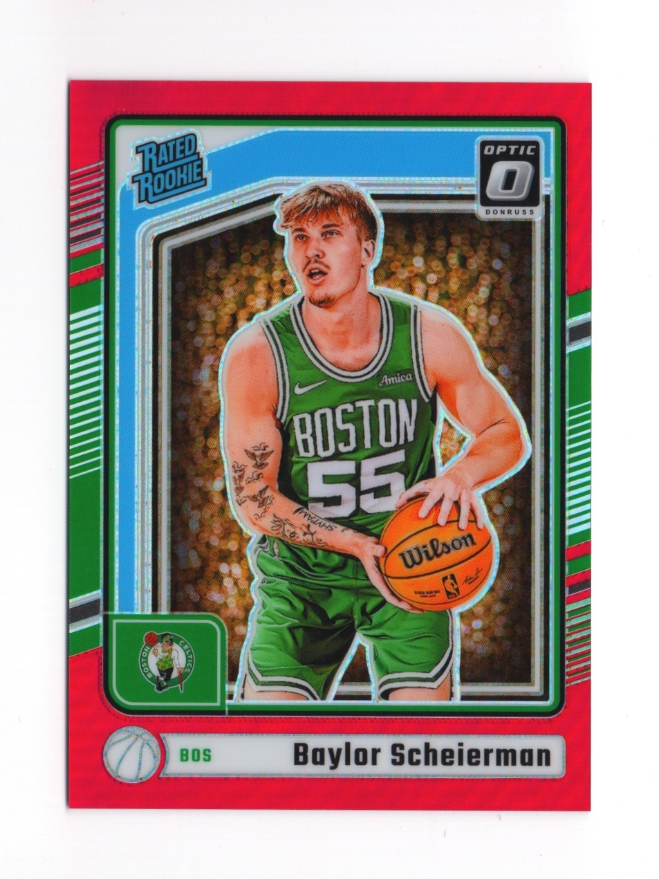2024-25 Donruss Optic Baylor Scheierman #263 Rated Rookie Red Prizm /99