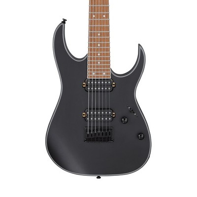 Ibanez RG7421EX-BKF RG Serie 7-saitige E-Gitarre, schwarz flach (NEU)