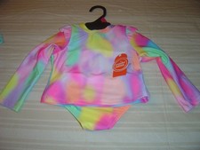New Girls Wonder Nation 2 Piece Bikini UPF 50  Rashguard Set 18M Tropical Pink