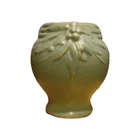 Nelson McCoy Matt Green Pottery Arts & Crafts Leaf & Berry 7.25" Vase