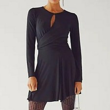 Free People Beach Vance Mini Dress Black, Size XS