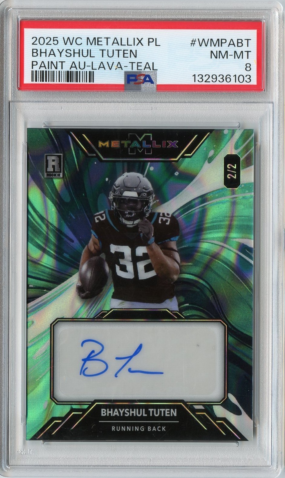 Bhayshul Tuten Wild Card Metallix Pro-Look Hobby Paint Autographs #WMPABT Lava Foil-Teal