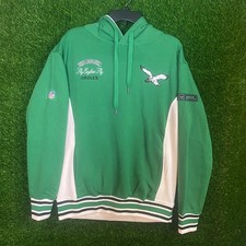 NFL Men's Philadelphia Eagles Vintage Logo Kelly Green Fly Eagles Hoody MSRP 85