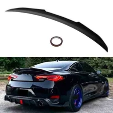 Gloss Black High Kick Duckbill Trunk Spoiler Wing Fit For 2017-2022 INFINITI Q50
