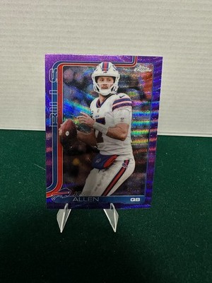 2025 Topps Chrome Football Josh Allen Purple Wave Refractor /75