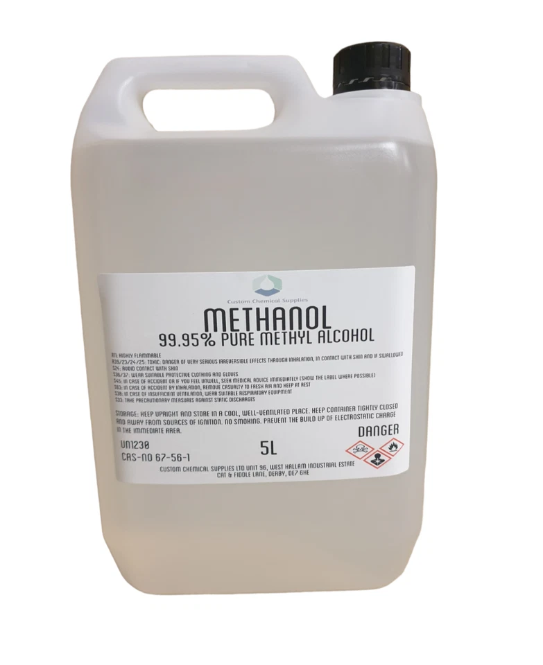 CUSTOM CHEMICAL SUPPLIES METHANOL 99.9% 1L, 2L, 5L, 10L, 20L METHYL ALCOHOL/ METHANOL FUEL