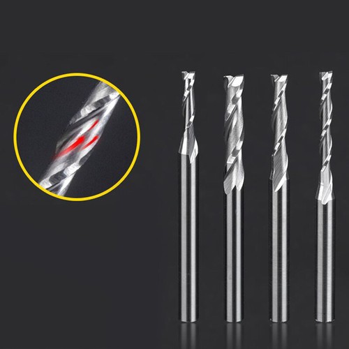 Long 3.175mm Shank 2 Flute Mill Spiral Cutter CNC Router Bits Carving Knife Tool - Picture 7 of 12