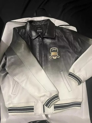 Avirex Limited Edition Ombre Icon Jacket American 1975 Genuine Cowhide Leather - Picture 8 of 9