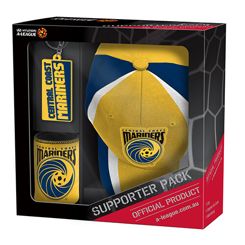 CENTRAL COAST MARINERS FC SUPPORTER GIFT PACK A-LEAUGE SOCCER CAP KEYRING COOLER - Picture 1 of 1