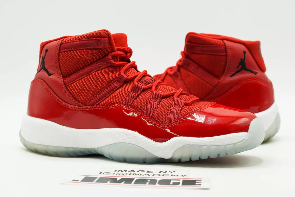 AIR JORDAN 11 XI RETRO GS USED SIZE 5Y WIN LIKE 96 GYM RED WHITE