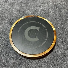 NEW Cheese Board Wood Acacia Slate Circle Tool Set Monogram Initial C Nordstrom