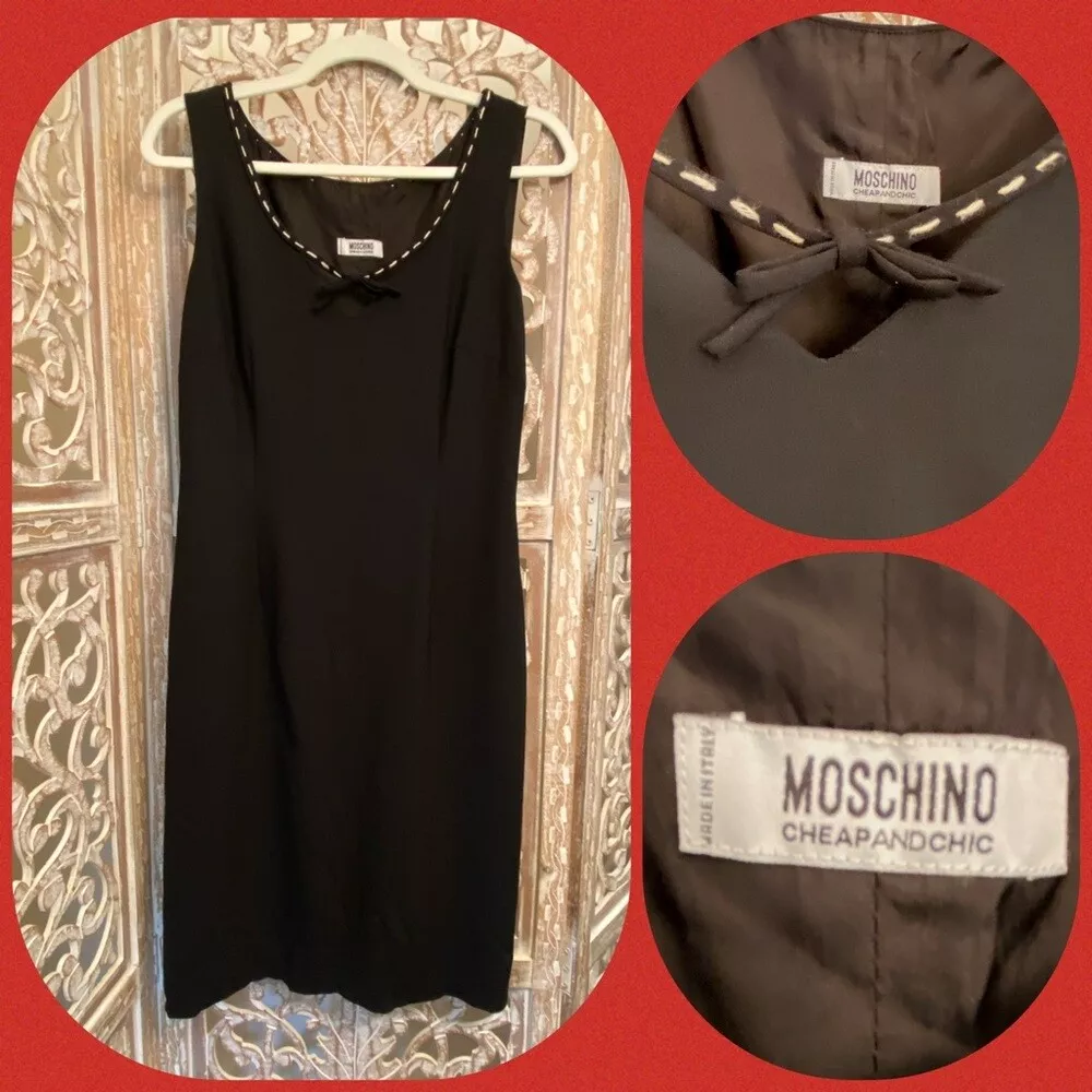 MOSCHINO cheap and chic little black dress made in Italy AEFFE Spa