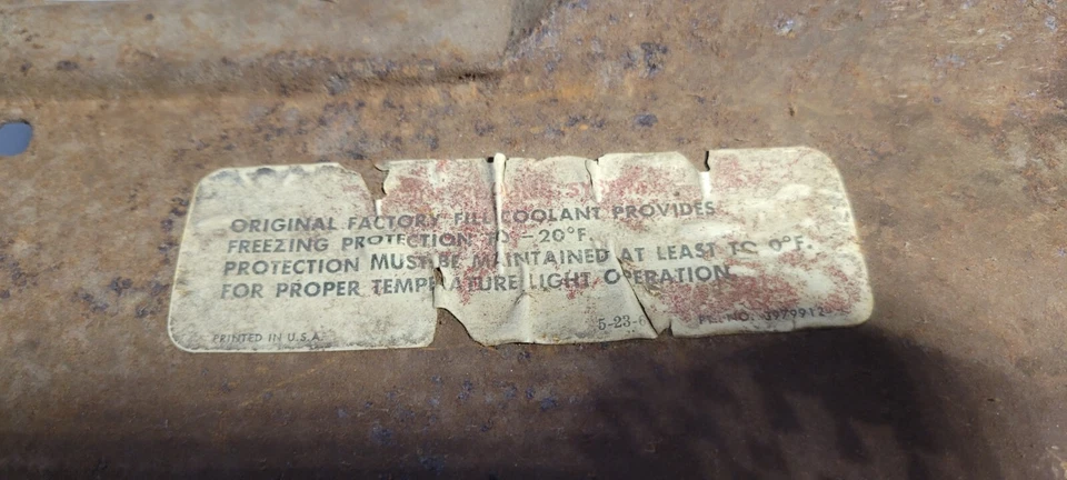 Cubierta de soporte de radiador cubierta de ventilador de 6 cilindros Chevrolet Nova Chevelle 68-72 OEM Foto 3 de 4