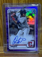 2020 1st Bowman Chrome Oscar Gonzalez Purple AUTO /250 Guardians
