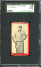 1910 Old Mill Cigarettes Baseball T210 Atwell Series 6 SGC 2