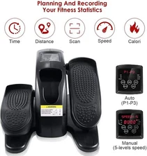 ANCHEER Electric Elliptical Machine Trainer Under Desk Pedal Exerciser Bike US