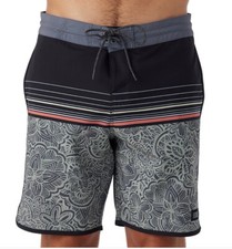 New O'NEILL Men Floral Stripe Board SWIM SHORTS size 40 59