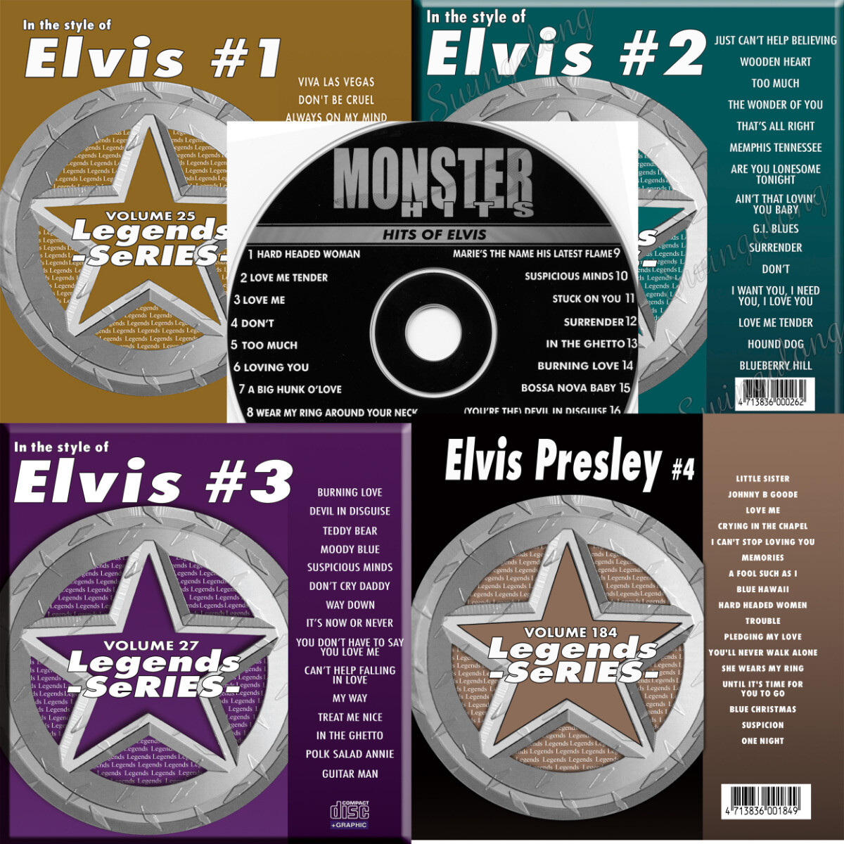 KARAOKE LEGEND SERIES 5 CDG ELVIS PRESLEY,SUPICIOUS MINDS 