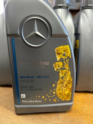 5X Genuine Mercedes Engine Oil 5W-40 Synthetic 1L 1.056 Quart