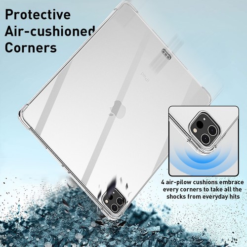 For 2024 New iPad Air 11" 13" iPad Pro 11" 13" Clear Case Shockproof BumperCover - Picture 5 of 13