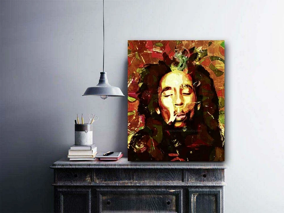 Bob Marley Canvas Art, Marley Wall Art, Jamaican Singer, Reggae Music Wall Art - Image 2 of 4