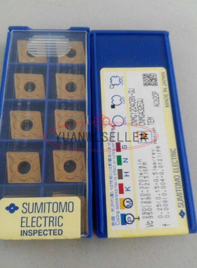 10 Sumitomo CNMG120408N-GU AC820P Carbide Inserts - Made In Japan, Original CNC Lathe Tooling