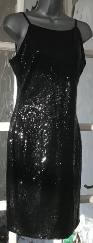 BNWT BOOHOO BLACK SEQUIN SCOOP BACK EVENING PARTY DRESS SIZE 12 #534 21AP - Picture 7 of 10