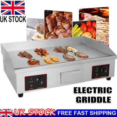 Commercial Electric Griddle Countertop Hotplate BBQ Grill Catering