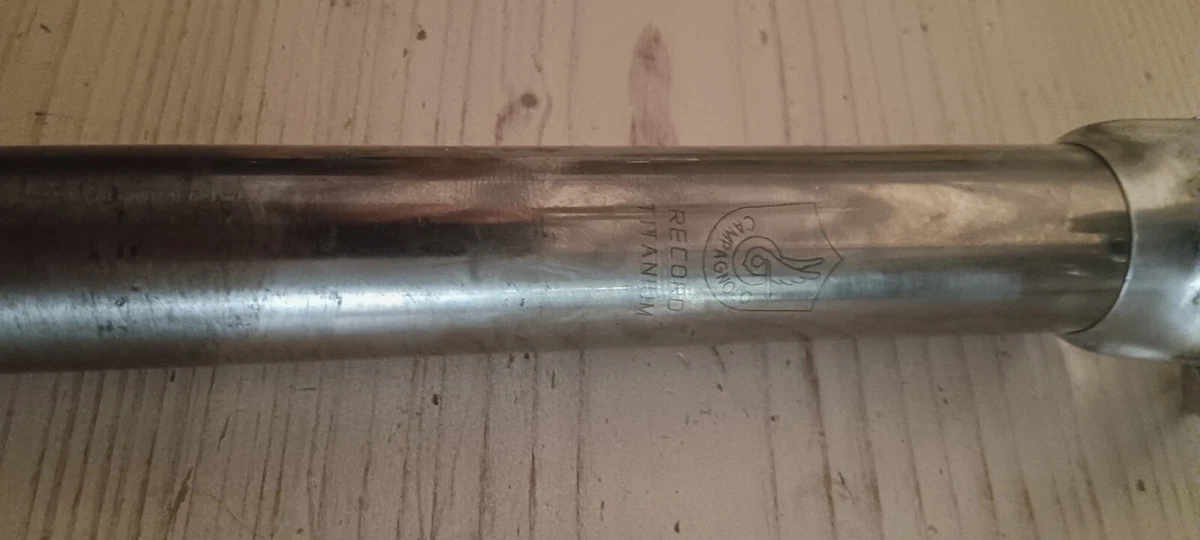 Tige De Selle Campagnolo – 25 Mm X 210 Mm – Argent – Vintage Vélo – Italie