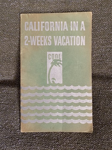 Vintage Booklet California Map 1936 ArtDeco Graphic Hollywood Homes Of The Stars