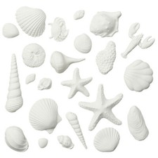 Sea Shells Cake Topper Sugar Decorations Gumpaste Hard Sugar 23 Piece