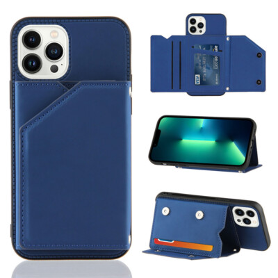 Wallet Folio Stand Case Hülle für iPhone 15 Pro Max 14 13 12 11 7 8 Plus