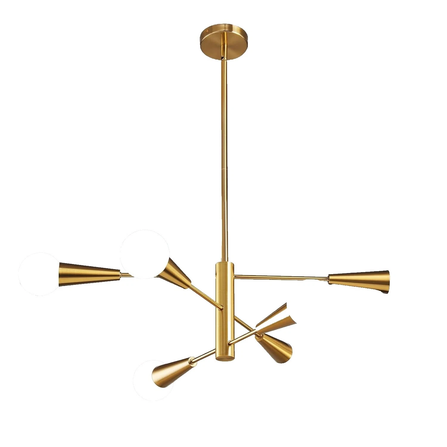 Comedor blanco Candelabros contemporáneo y luminarias de techo