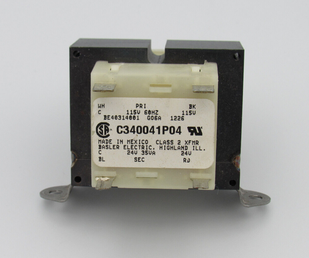 O.E.M. Trane Transformer 115V Pri 24V Sec 35VA C340041P04