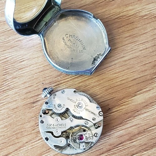 Vintage Rare Detailed Albuse Jeweled Crown Hinged Swiss 10A Watch Movement WP4 - Picture 12 of 17