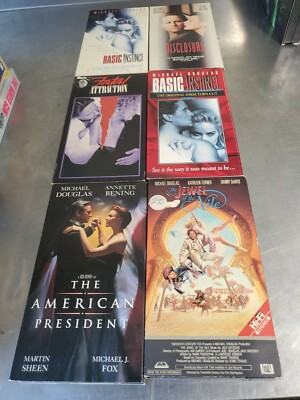 Michael Douglas VHS Lot-Basic Instinct, The American President, Fatal Attraction