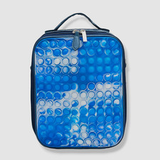 39 Bari Lynn Kids Blue Puffy Pops Quilted Lunchbox Bag