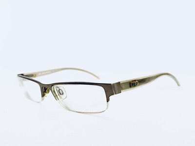 Dolce Gabbana Silver Metal Half Rim Rectangular Glasses Italy D&G