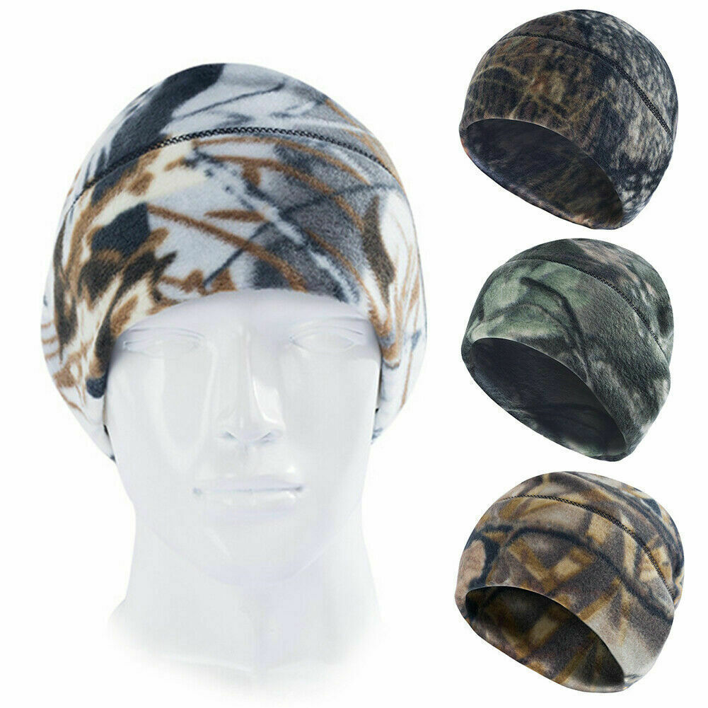 Military Tactical Skull Cap Winter Beanie – Fleece Windproof Ski Cycling Hat – Unisex, Microfiber Polyester, L