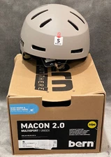 NEW Bern Macon 2.0 Unisex Adult Helmet, Matte Sand, Small