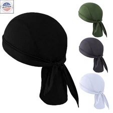 Moisture Wicking Cooling SKULL CAP Durag Head Wrap Doo Do Rag Bandana Beanie Hat