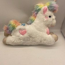 FAO Schwarz Glow Brights Plush Toy Kids LED w/Sound White Unicorn Stuffed Animal