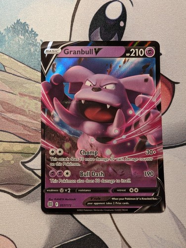 Granbull V 57/172 Ultra Rare Brilliant Stars Pokemon TCG