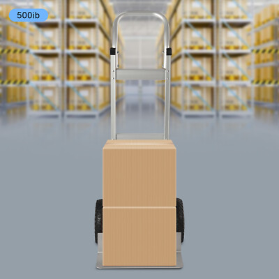 Aluminum Hand Truck Heavy Duty Hand Dolly Cart Horizontal Loop Handle Dolly Cart